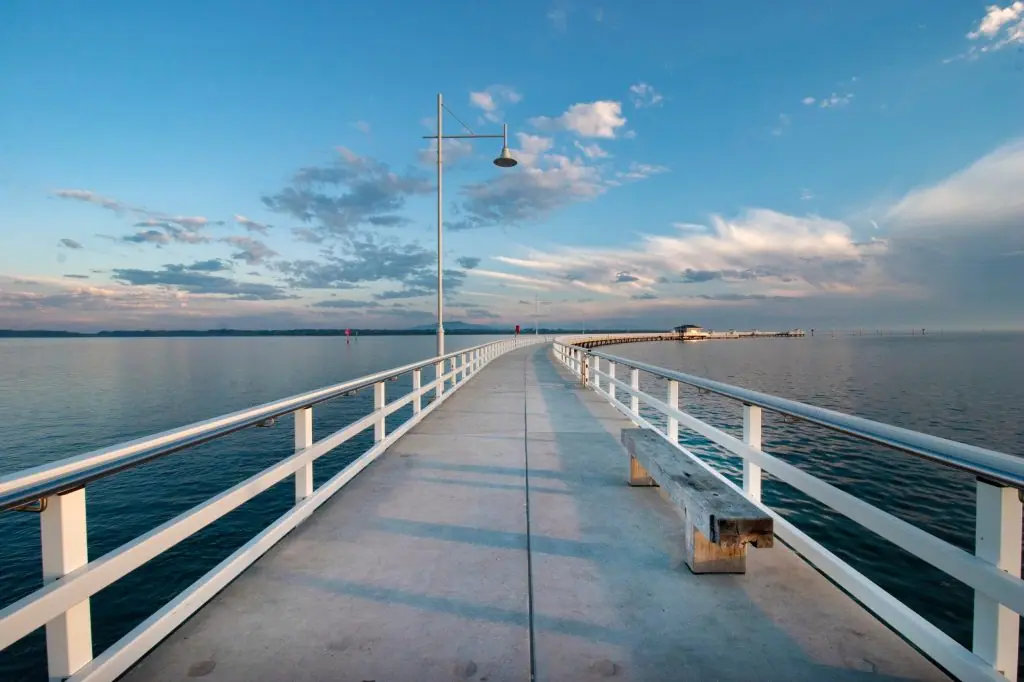 The Port Welshpool Long Jetty stretching into Corner Inlet